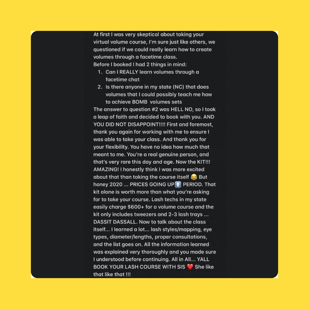 Volume Lash Extension Mastery Course