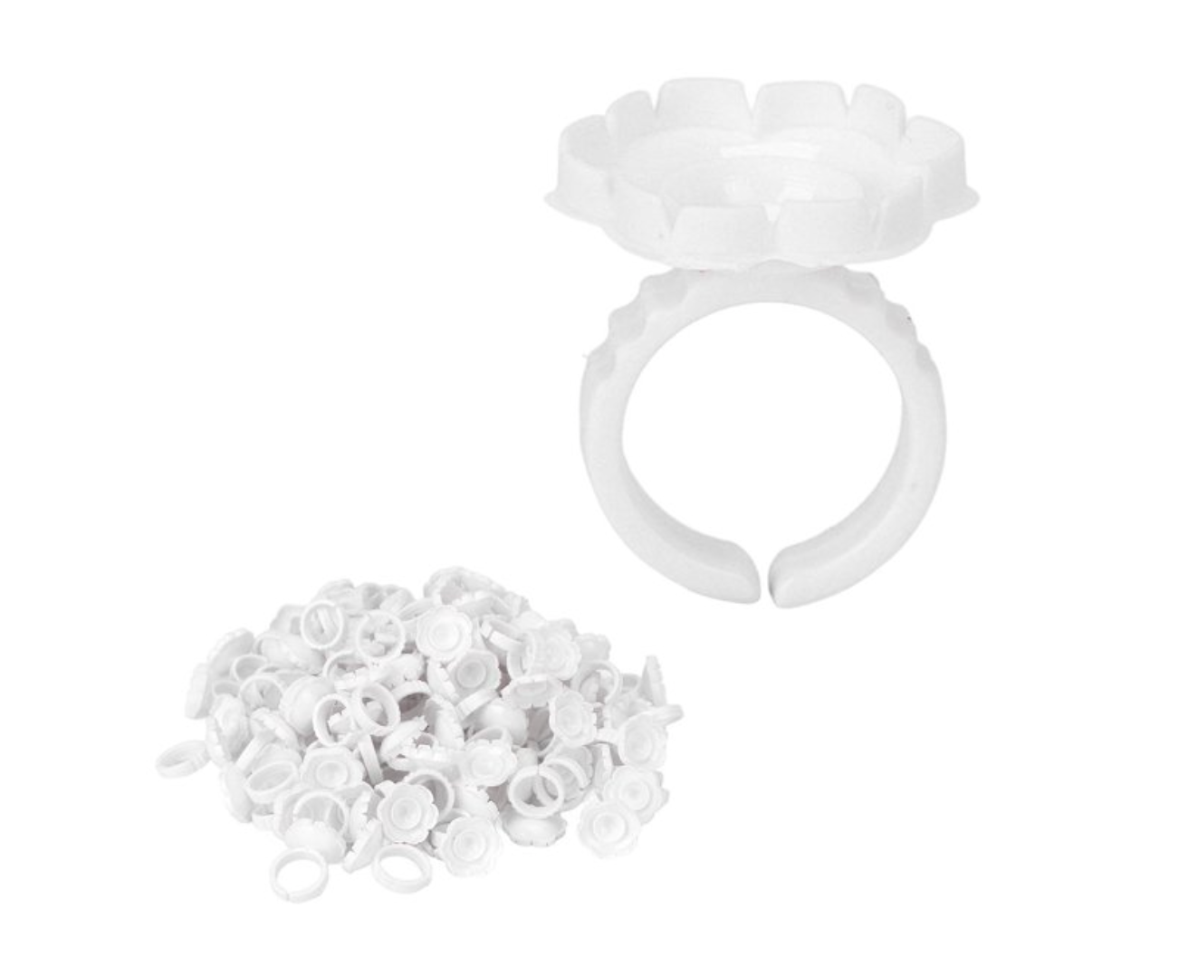 Flower Cup Glue Rings